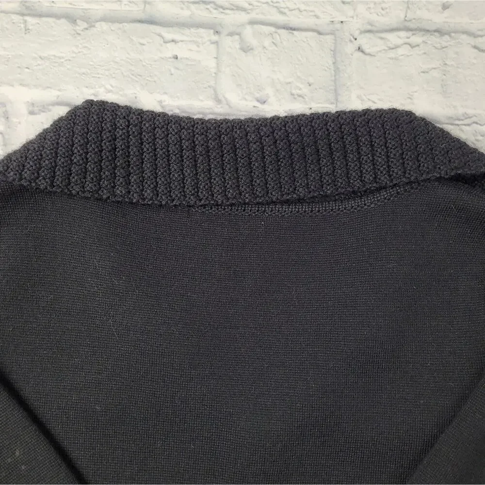 CAbi Black Jackie O Cropped Wool Blend Cardigan style #502 size Medium